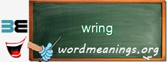 WordMeaning blackboard for wring